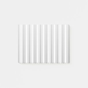 Grey and white candy stripes post-it notes