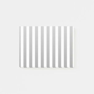 Grey and white candy stripes post-it notes