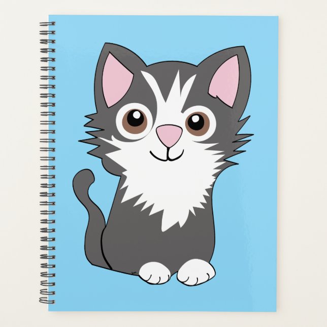 Grey and white cat planner (Front)