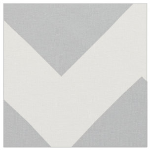 Grey and White Chevron Stripe Fabric