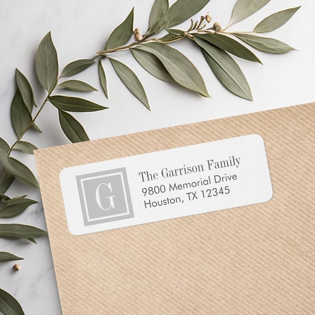 Grey and White Classic Square Monogram (Creator Uploaded)