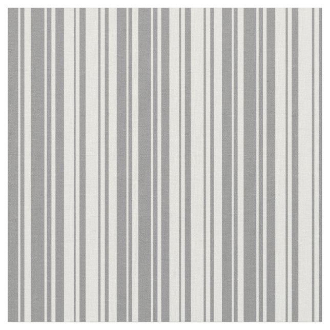 Grey and White Coloured Lines Fabric (Close Up)