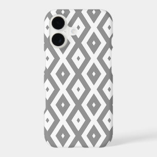 Grey and white diamond pattern