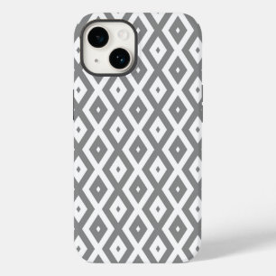 Grey and white diamond pattern  Case-Mate iPhone 14 case