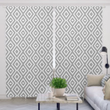 Grey and White Diamond Shapes Geometric Pattern