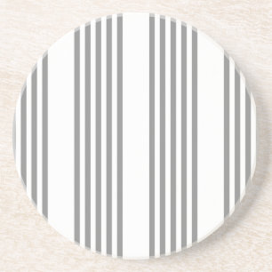 Grey and white five stripes pattern coaster