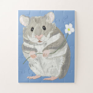 Grey and White Hamster  Jigsaw Puzzle