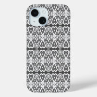 Grey and white lace pattern