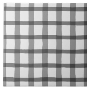 Grey and White Plaid Tile