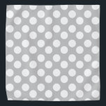 Grey and White Polka Dot Bandanna<br><div class="desc">This cute bandanna is the perfect accessory for you,  your child or your favourite dog.</div>