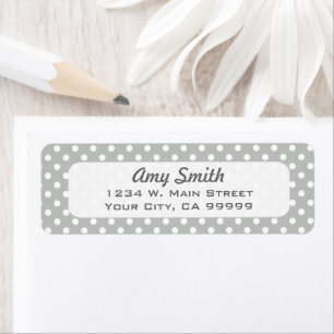 Grey and White Polka Dots Pattern