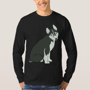 Grey And White Siberian Husky Puppy T-Shirt