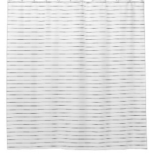 Grey and White stripe Shower Curtain