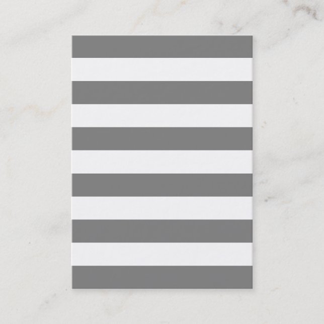 Grey and White Stripes Business Card (Front)