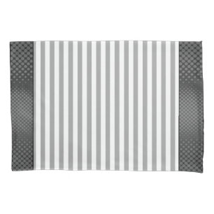 Grey And White Stripes Pillowcase