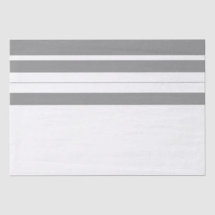 Grey and white Stripes Tissue Paper