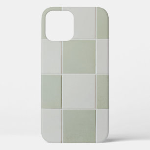Grey and white tiles iPhone 12 case
