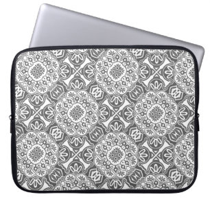 Grey and White Tribal Laptop sleeve