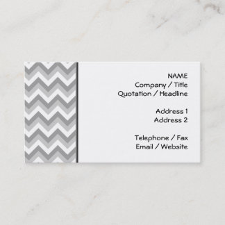 Grey and White Zigzag Pattern. Business Card