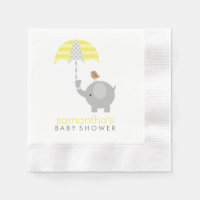 Grey and Yellow Elephant Baby Shower