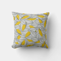 Grey and yellow leaf pattern.