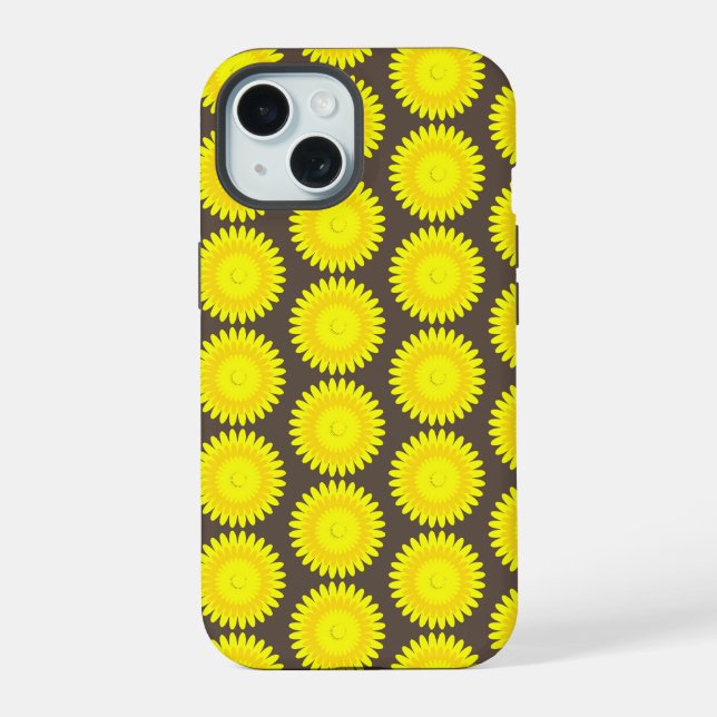 grey and yellow print,  Case-Mate iPhone case (Back)