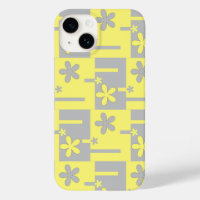 grey and yellow print,  Case-Mate iPhone case