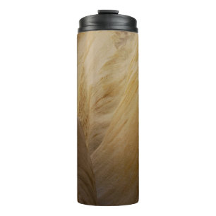 Grey and yellow stone thermal tumbler