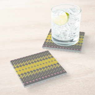 Grey and Yellow Stylish Coaster