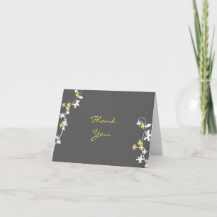 Grey and Yellow Thank You cards