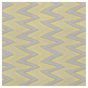 Grey and yellow zigzag stripes fabric