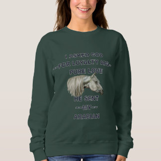 Grey Arabian Horse Sweatshirt