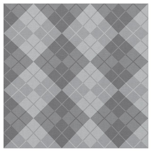 Grey Argyle Fabric (Close Up)