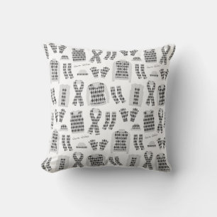 Grey Argyle Pattern Items Pillow