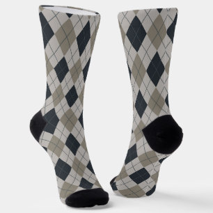 Grey Argyle Socks
