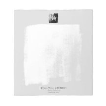 Grey Artistic Formal Monogram Name Unique Elegant