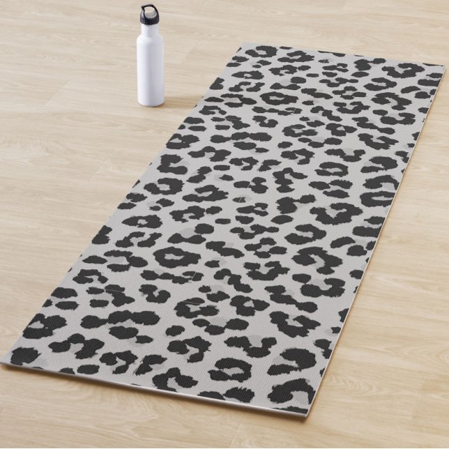 Grey Ash Leopard Cheetah Animal Pattern Yoga Mat (Creator Uploaded)