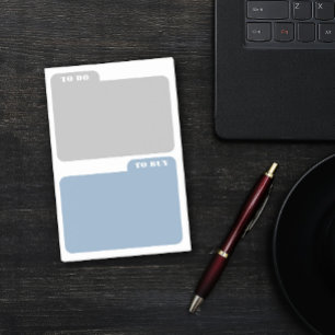 Grey & Ashy Blue To Do & To Buy Post-it Notes