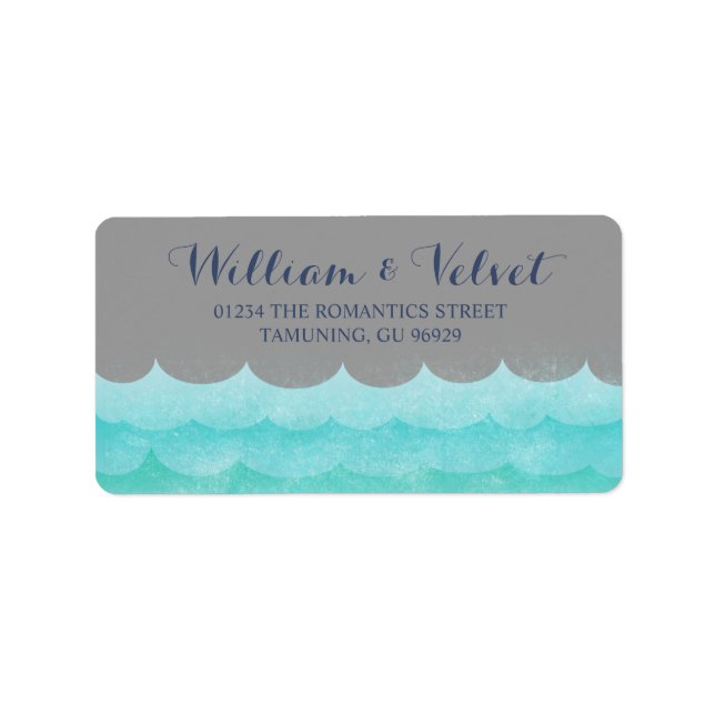 Grey At Sea Nautical Wedding Labels (Front)
