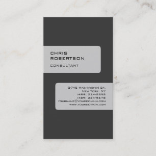 Grey Attractive Charming Business Card