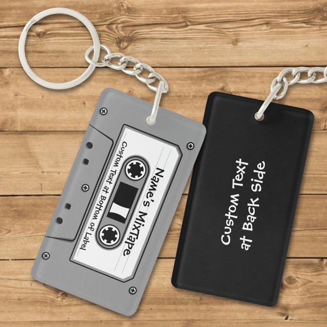 Grey Audio Cassette Tape Key Ring (Creator Uploaded)