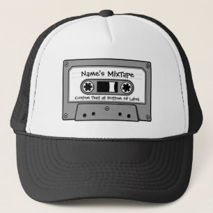 Grey Audio Cassette Tape Trucker Hat