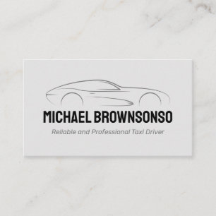 Grey Auto Luxury Car Illustration Design Business Card