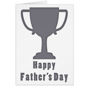 Grey Award Cup Happy Father's Day Card