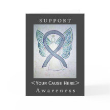 Grey Awareness Ribbon Angel Customised Card