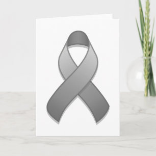 Grey Awareness Ribbon Card