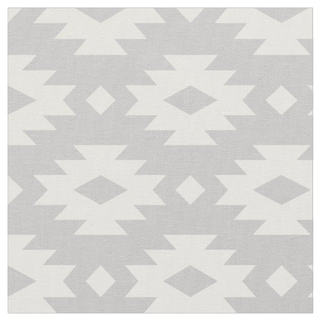 Grey Aztec Fabric (Close Up)