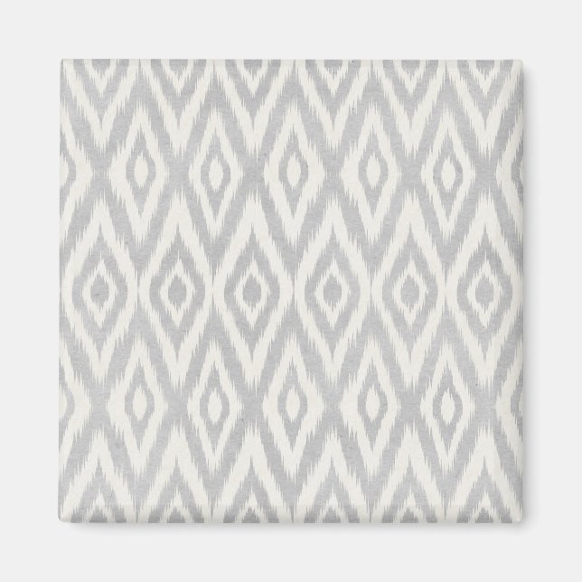 Grey Aztec Pastel Watercolor Ikat Soft Geometric Magnet (Front)
