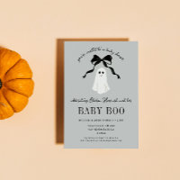 Grey Baby Boo Ghost Halloween Baby Shower
