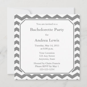 Grey Bachelorette Party Invite / Announcement